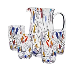 Geburtstag|Ostern^Cristalica Glaskrug 1,5 Liter inkl. 4 Trinkgläser 250ml Maria