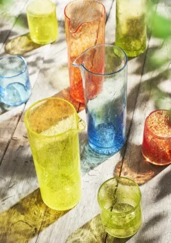 Kanne & Krug^Cristalica Glaskrug Broc 1000ml mundgeblasen farbig Krug Kanne Handmade