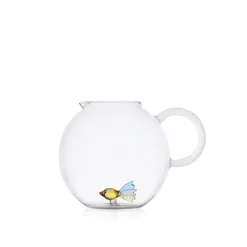 Kanne & Krug^Cristalica GmbH Glaskrug Saftkrug Wasserkrug mit Fisch Animal Farm Kristallglas ca. 2200ml klar