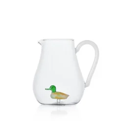 Kanne & Krug^Cristalica GmbH Glaskrug Saftkrug Wasserkrug mit Ente Animal Farm 1750ml
