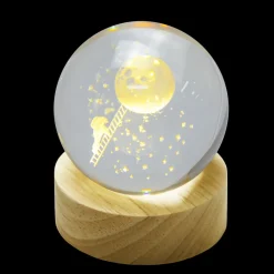 Valentienstag|Tiere & Figuren^Cristalica Glaskugel Hologramm Motive inkl. Holz LED-Untersetzer