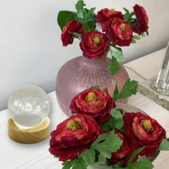 Valentienstag|Tiere & Figuren^Cristalica Glaskugel Hologramm Motive inkl. Holz LED-Untersetzer