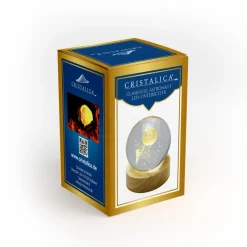 Valentienstag|Tiere & Figuren^Cristalica Glaskugel Hologramm Motive inkl. Holz LED-Untersetzer