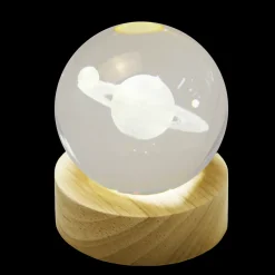 Valentienstag|Tiere & Figuren^Cristalica Glaskugel Hologramm Motive inkl. Holz LED-Untersetzer