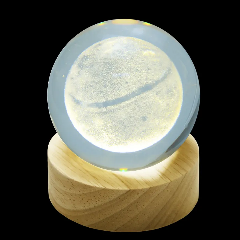 Valentienstag|Tiere & Figuren^Cristalica Glaskugel Hologramm Motive inkl. Holz LED-Untersetzer