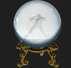 Sternzeichen|Valentienstag^Cristalica Glaskugel mit Sternzeichen und Stand Durchmesser ca. 6cm