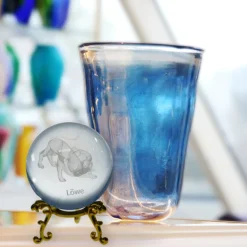 Sternzeichen|Valentienstag^Cristalica Glaskugel mit Sternzeichen und Stand Durchmesser ca. 6cm