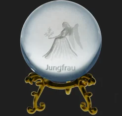 Sternzeichen|Valentienstag^Cristalica Glaskugel mit Sternzeichen und Stand Durchmesser ca. 6cm