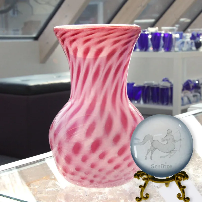 Sternzeichen|Valentienstag^Cristalica Glaskugel mit Sternzeichen und Stand Durchmesser ca. 6cm