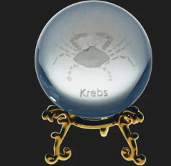 Sternzeichen|Valentienstag^Cristalica Glaskugel mit Sternzeichen und Stand Durchmesser ca. 6cm