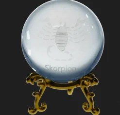 Sternzeichen|Valentienstag^Cristalica Glaskugel mit Sternzeichen und Stand Durchmesser ca. 6cm