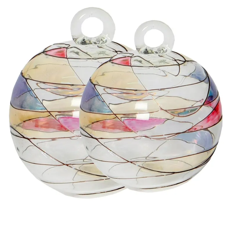 Frauen|Ostern^Cristalica Glaskugel zum Hängen klar bunt