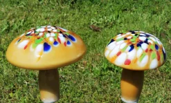 Tiere & Figuren^Art Glass Glas-Pilz 20cm Gartenflair inkl. Stab