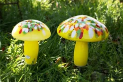 Tiere & Figuren^Art Glass Glas-Pilz 20cm Gartenflair inkl. Stab