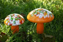 Tiere & Figuren^Art Glass Glas-Pilz 20cm Gartenflair inkl. Stab