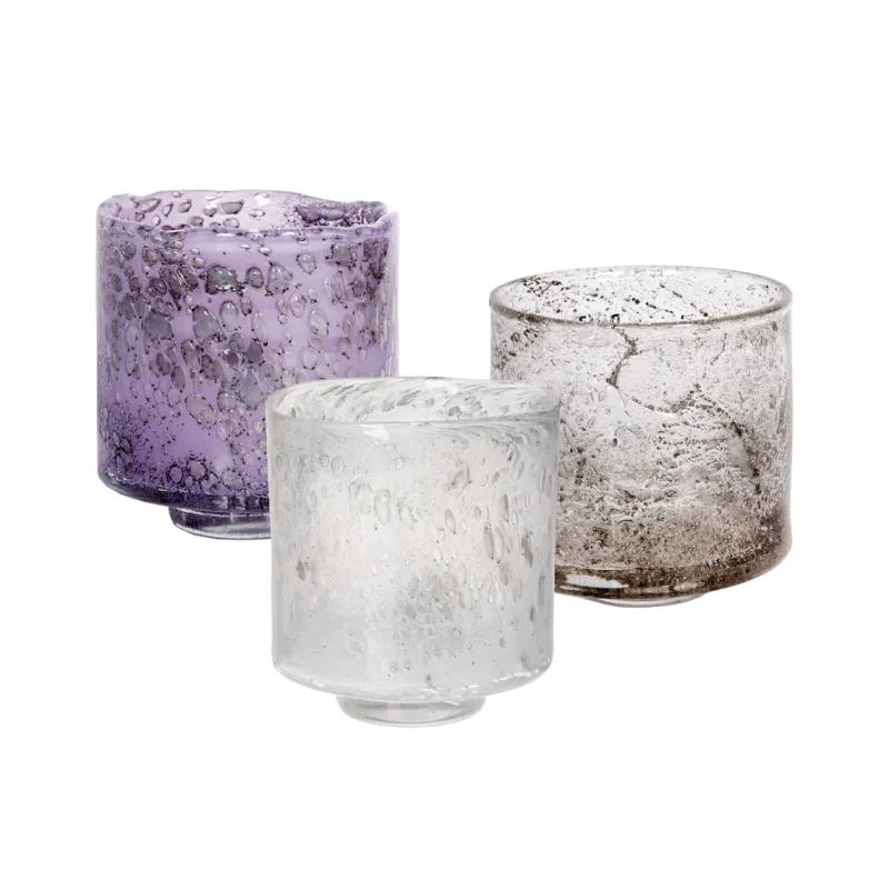 Vasen|Kerzenhalter^Cristalica Glaspot Bubble BUB auf Fuß 16 cm