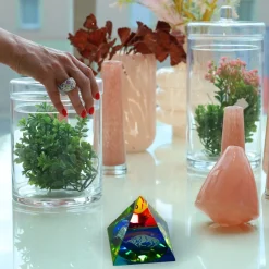 Valentienstag|Frauen^Cristalica Glaspyramide mit Sternzeichen Höhe ca. 6,5cm