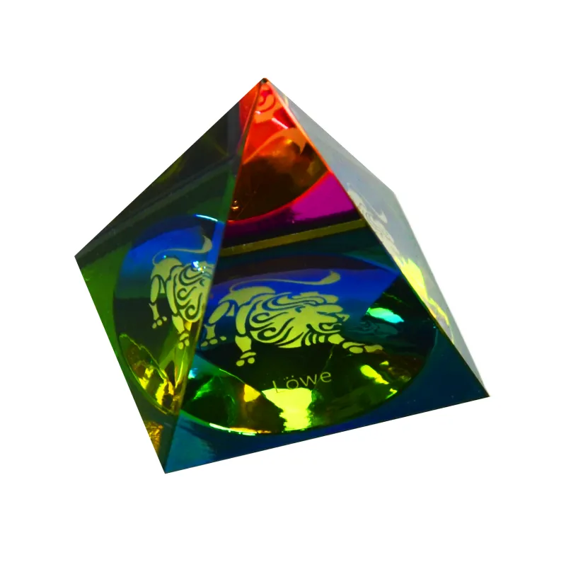 Valentienstag|Frauen^Cristalica Glaspyramide mit Sternzeichen Höhe ca. 6,5cm