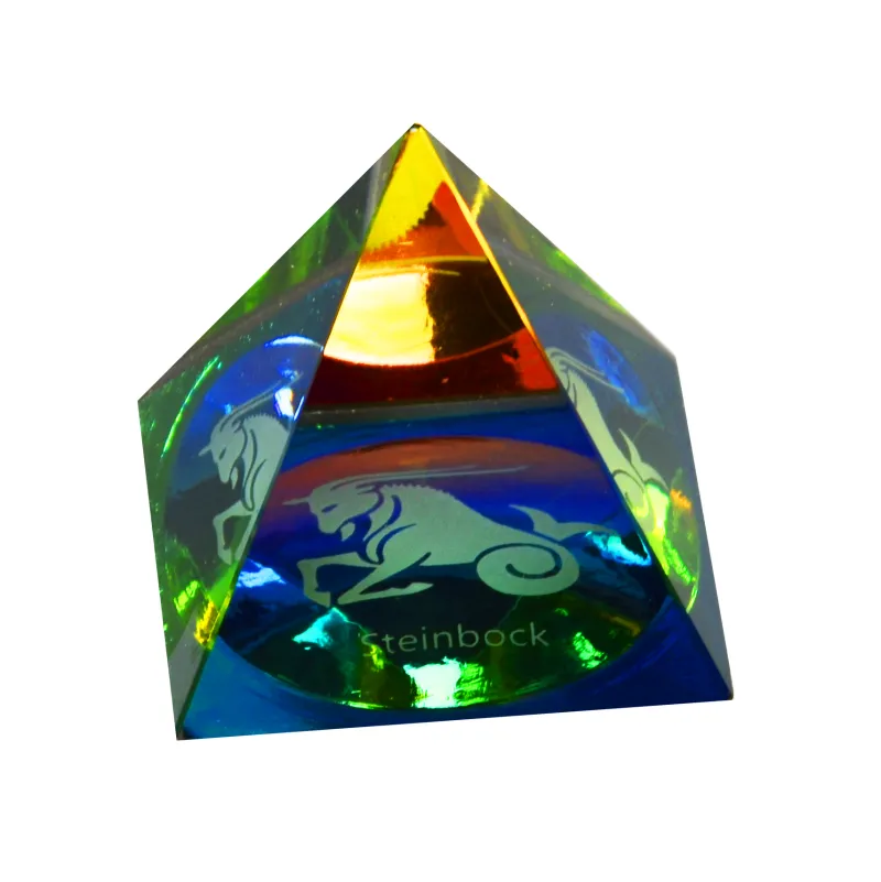 Valentienstag|Frauen^Cristalica Glaspyramide mit Sternzeichen Höhe ca. 6,5cm