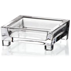 Schalen^Cristalica Glasschale auf Füßen Venezia 11x11cm Schmuckschälchen Aufbewahrung Bleikristall