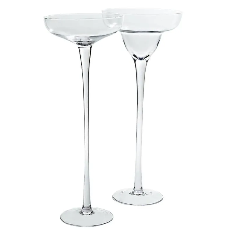 Kerzenhalter^Cristalica Kingdom Glasschale auf Fuß Rita Famous 70cm Kerzenhalter Deko Gefäß Klarglas Geschenk