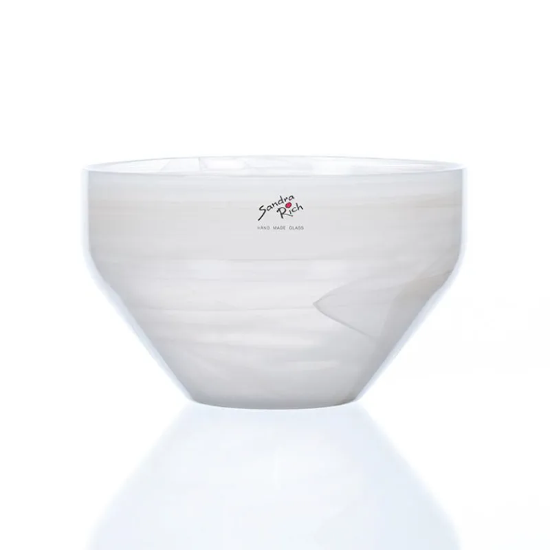 Schalen^Glaswaren sonstige Glasschale creme Alabaster 17cm Obstschale Dekoration Gestecke Geschenk