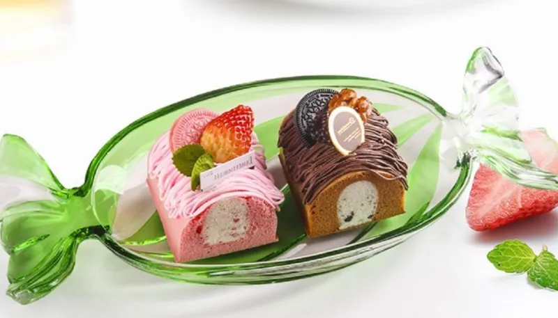 Valentienstag|Schalen & Schüsseln^Cristalica Glasschale Fusing Bonbon Länge ca. 34cm