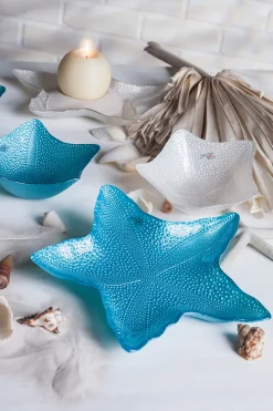 Geburtstag|Dessertschalen^Cristalica Glasschale Marina Stern blau 17cm