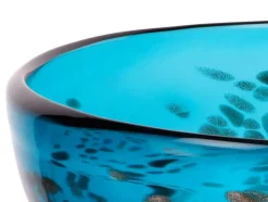 Schalen^Amara Design Glasschale Orient 24cm türkis, gold