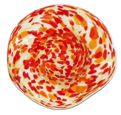 Schalen^Cristalica Glasschale Red Dots Jozefina Art Queen 55 cm