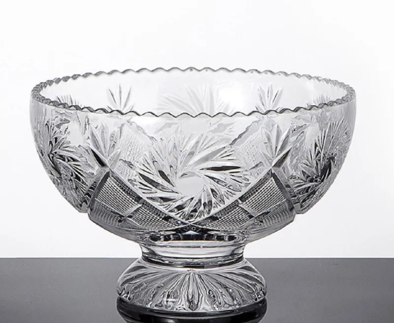 Valentienstag|Schalen^Cristalica Glasschale Schleuderstern Durchmesser ca. 16cm, mit Fuß