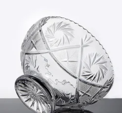 Valentienstag|Schalen^Cristalica Glasschale Schleuderstern Durchmesser ca. 16cm, mit Fuß