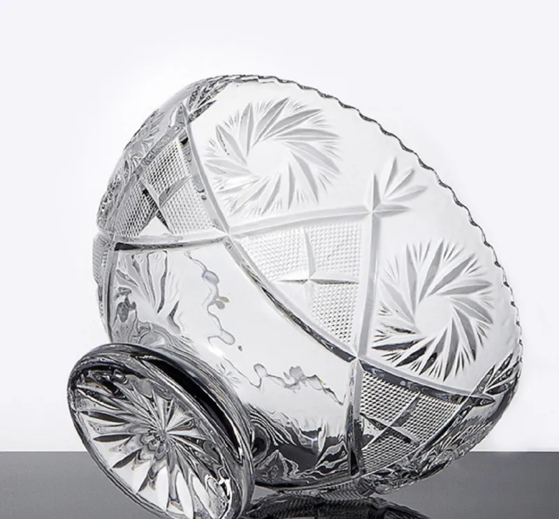 Valentienstag|Schalen^Cristalica Glasschale Schleuderstern Durchmesser ca. 16cm, mit Fuß