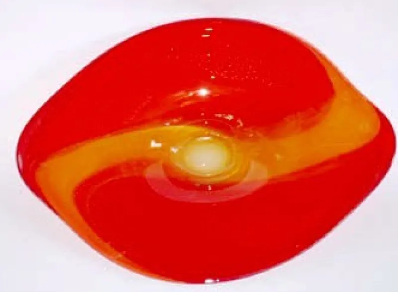 Valentienstag|Schalen^Cristalica Glasschale Sunrise Jozy oval Art Queen 45 cm