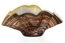 Schalen^Cristalica Glasschale Welle Jozefina Art Queen 40 cm