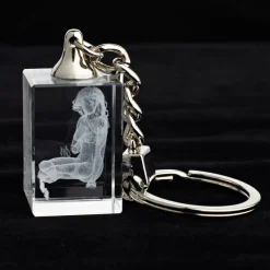 Sternzeichen|Geburtstag^Designmonster Glasschlüsselanhänger Sternzecihen Jungfrau 3x2cm