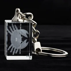 Sternzeichen|Geburtstag^Designmonster Glasschlüsselanhänger Sternzeichen Krebs 3x2cm
