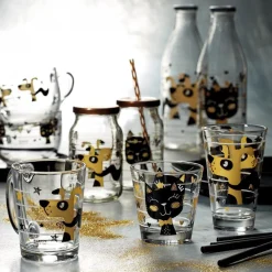 Kinder|Sets^Glaswaren sonstige Glasset Golden Cat 4tlg.