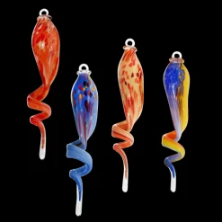 Kugeln & Zapfen^Cristalica GmbH Glasskulptur Glasspirale zum Hängen 44 cm inkl. Stab