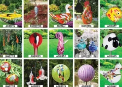 Kugeln & Zapfen^Art Glass Glasskulptur Saturn Gartenflair 47cm inkl. Stab