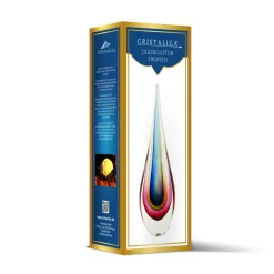 Skulpturen|Skulpturen^Cristalica Glasskulptur Tropfen Höhe ca. 32,5cm Handarbeit