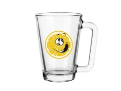 Tassen^Cristalica Glastasse freche Früchte 250ml 3-fach. sort.