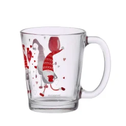 Kinder|Weihnachten^Cristalica Glastasse Happy Elf Henkelbecher Wichtel 310 ml