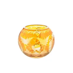 Tassen|Farbige Gläser^Cristalica Kingdom Glastasse Yellow Queen 12cm