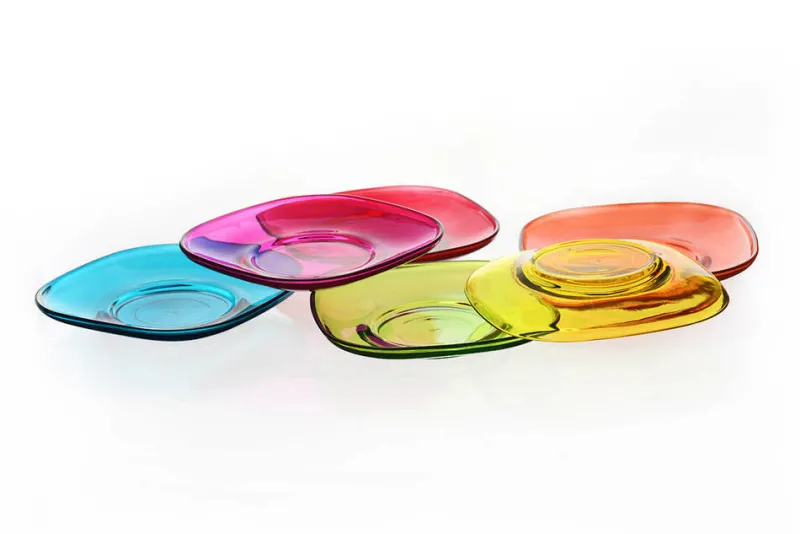 Teller & Platten^Cristalica Glasteller Spring Colour 12,4 cm