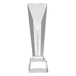 Pokal & Glasblock^Fan Unikate Glastrophäe Alkes Pokal 24cm