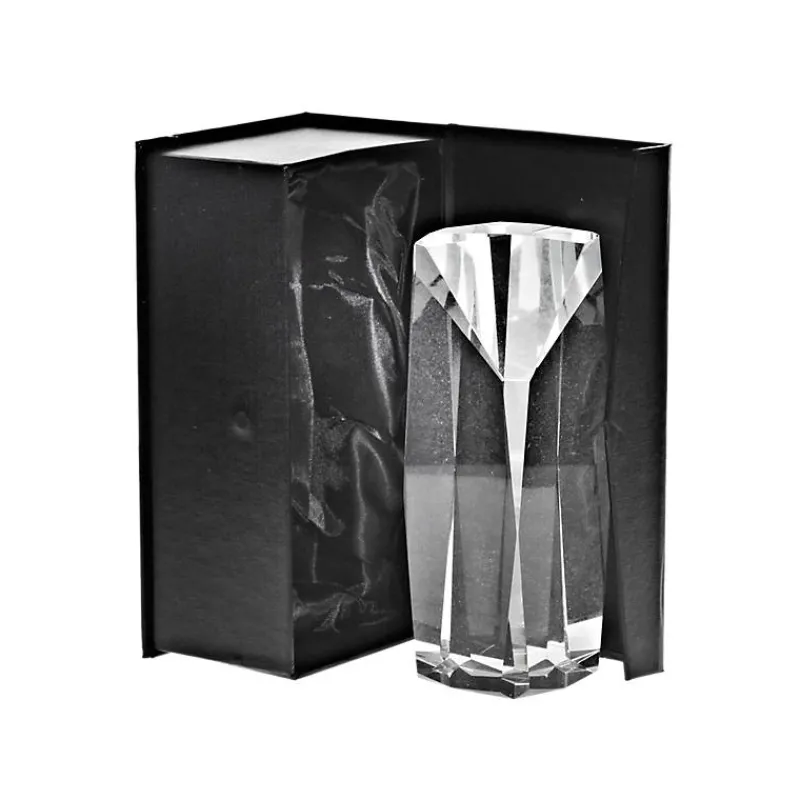 Pokal & Glasblock^Fan Unikate Glastrophäe Malus Pokal 14,5cm