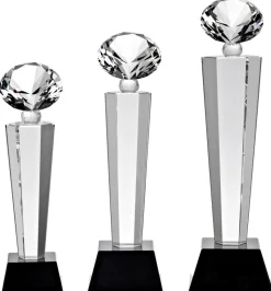 Pokal & Glasblock^Fan Unikate Glastrophäe Pollux Pokal 22cm