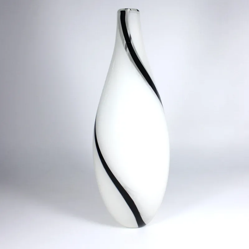 Vasen^Amara Design Glasvase Black & White 40,5cm