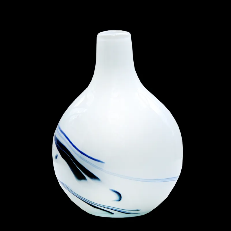 Geburtstag|Vasen^Cristalica Glasvase Blumenvase Flasche Gefäß Nelke 20cm Dekoration farbig mundgeblasen